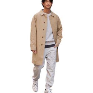 Uniqlo beige two-way single breasted coat size S men's